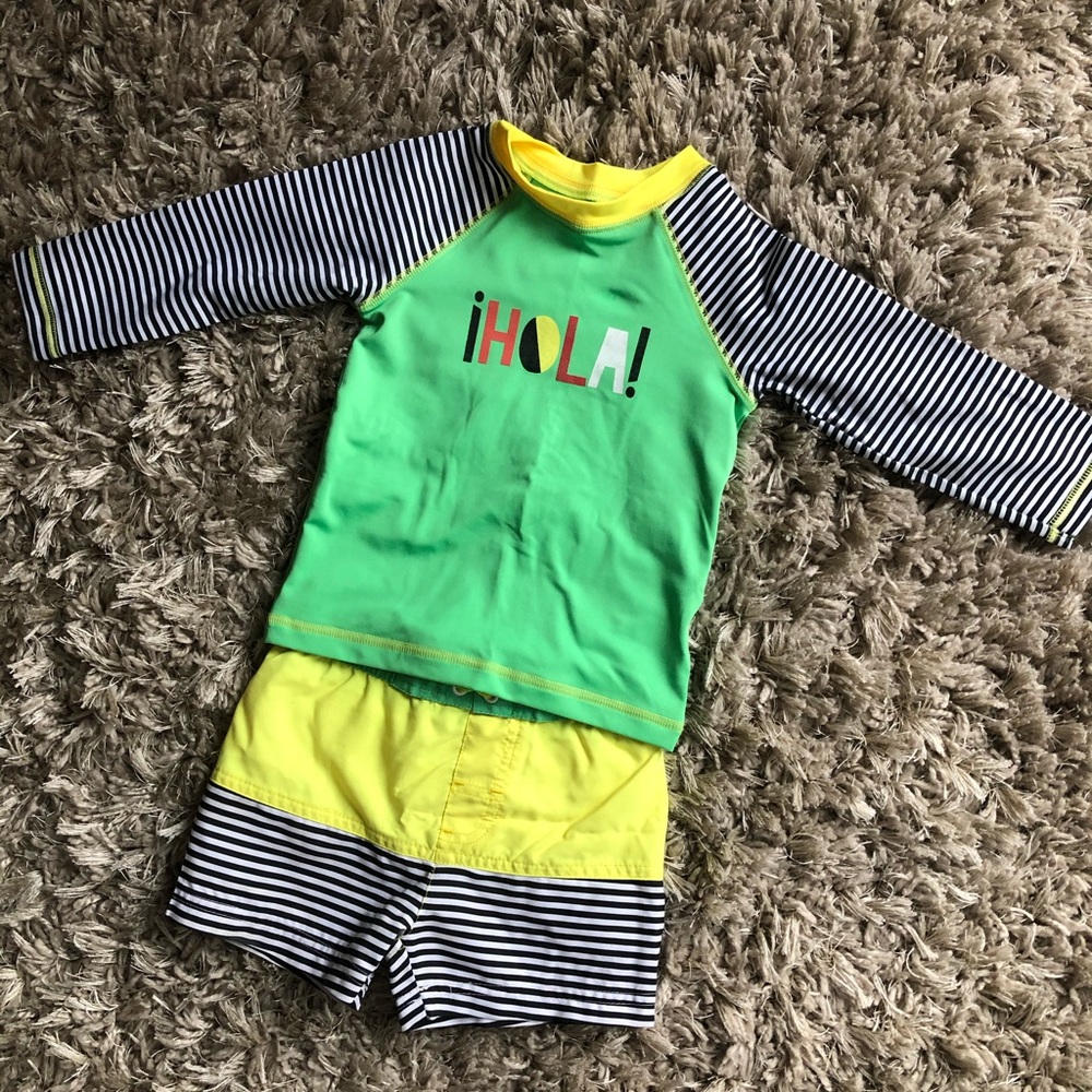 Cat & Jack 18m Rash guard Swimsuit Set